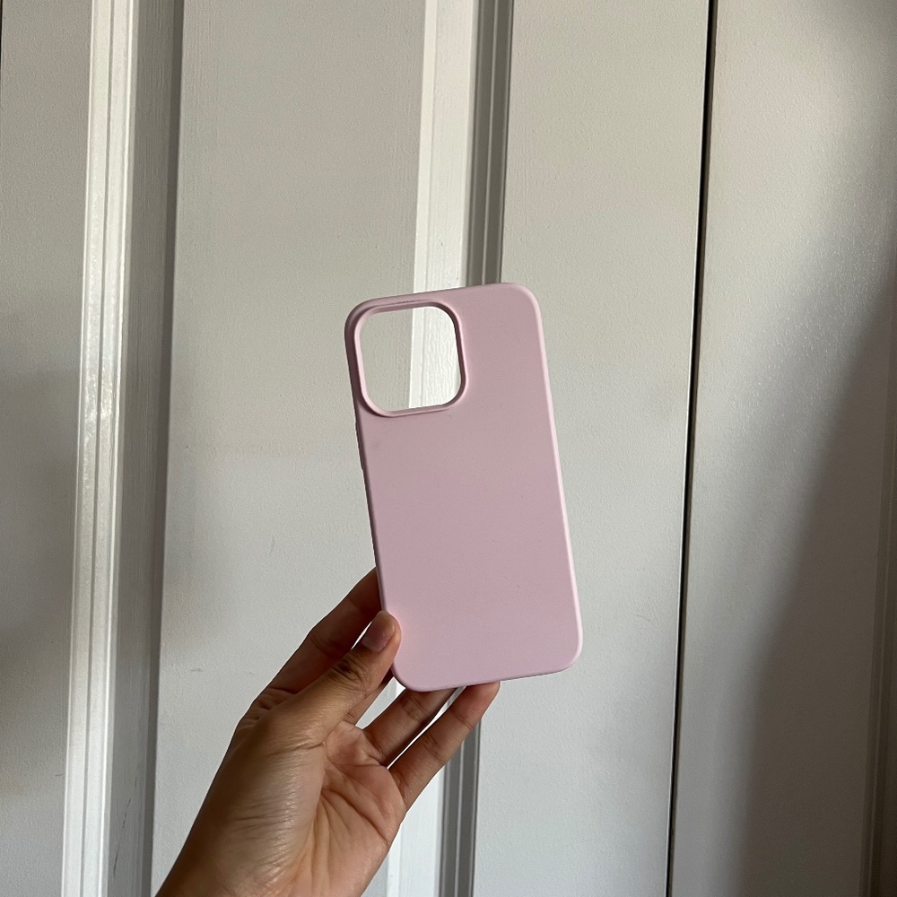 soft pink iPhone 13 pro case